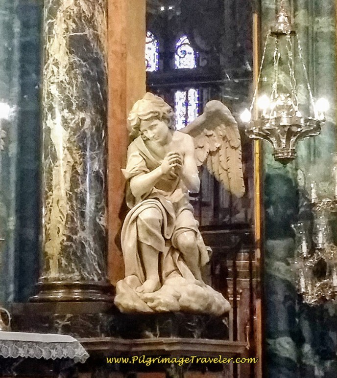 Close-Up of One of the Angels on Main Altar