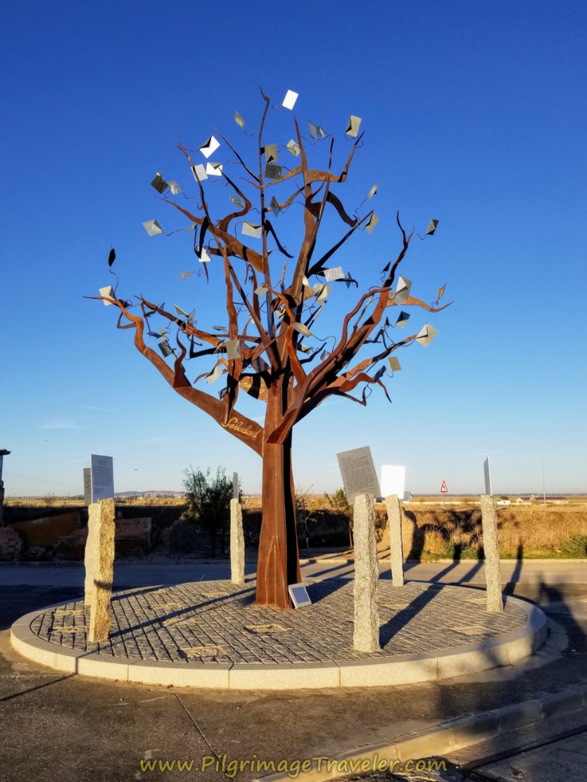 Memory Tree in El Oso, Avila, on day two of the Camino Teresiano