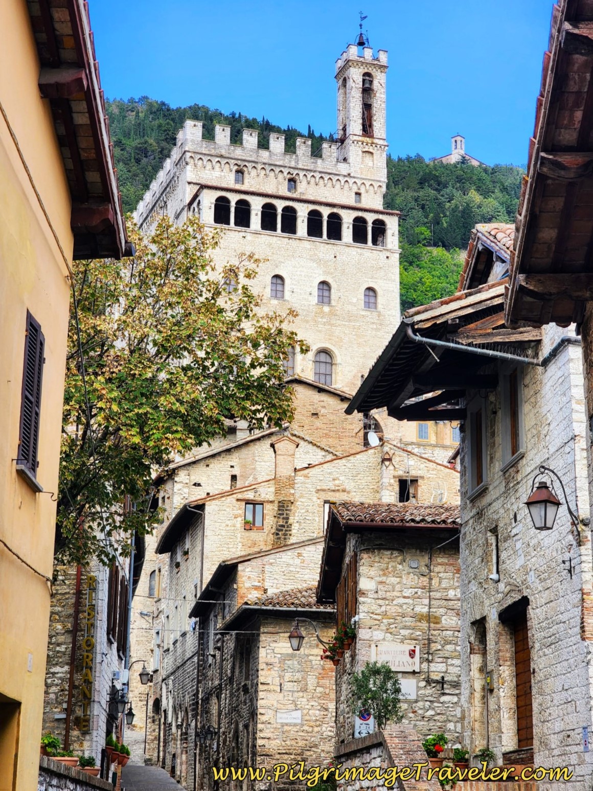 Palazzo dei Consoli from the Piazza dei Quaranta Martiri, Gubbio Italy