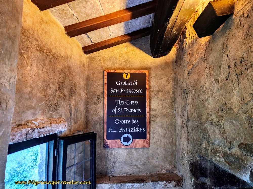 Way of St. Francis: Day Eleven, Assisi to Spello, The entrance to the Cave of St. Francis, Eremo delle Carceri