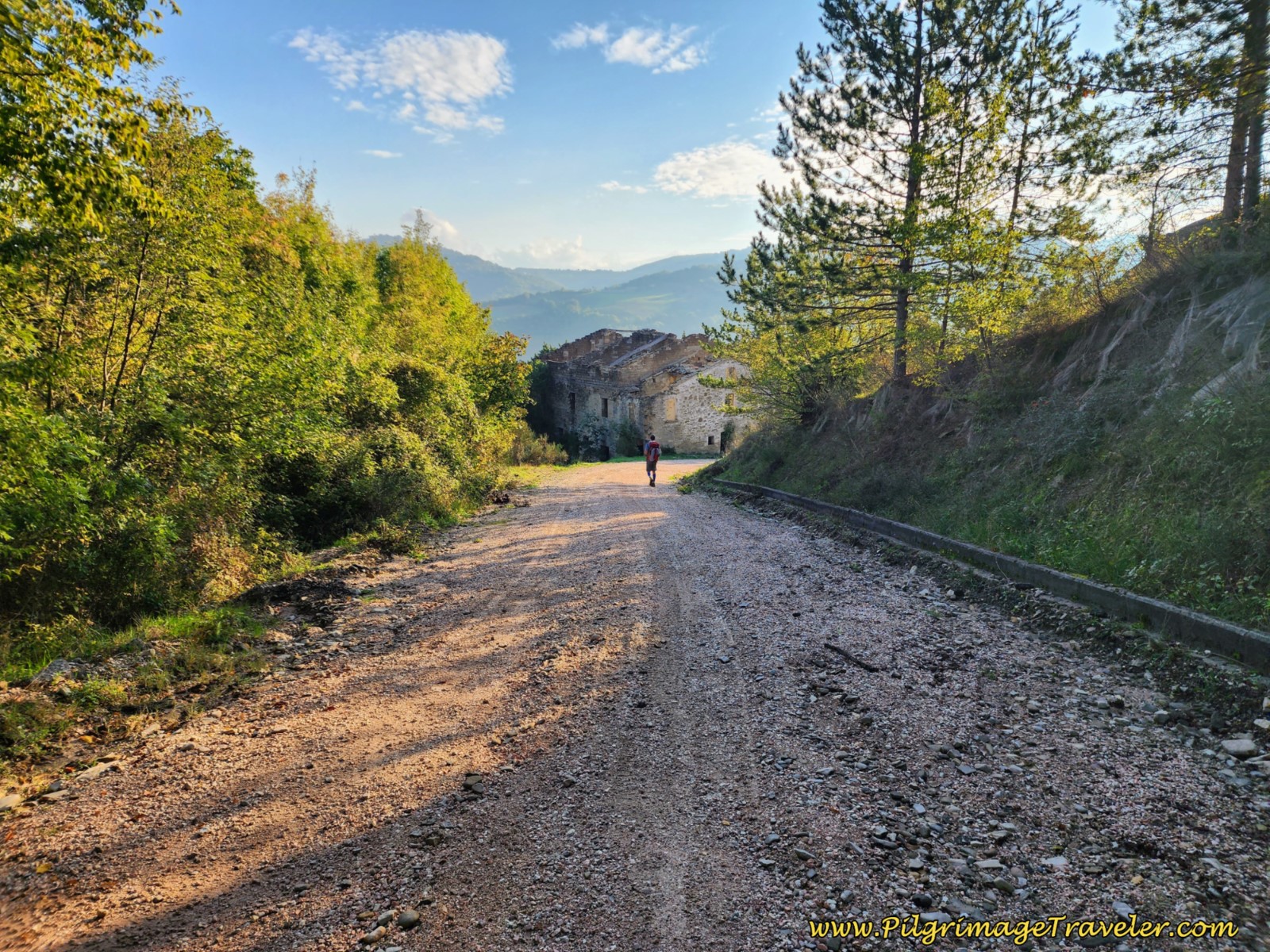 Walk Downhill Steeply to Ruined Buildings