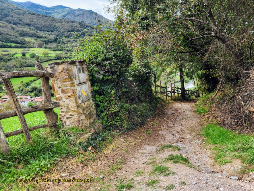 Find Ancient Road Leading Down the Hill on Opposite Side Find Ancient Road Leading Down the Hill on Opposite Side