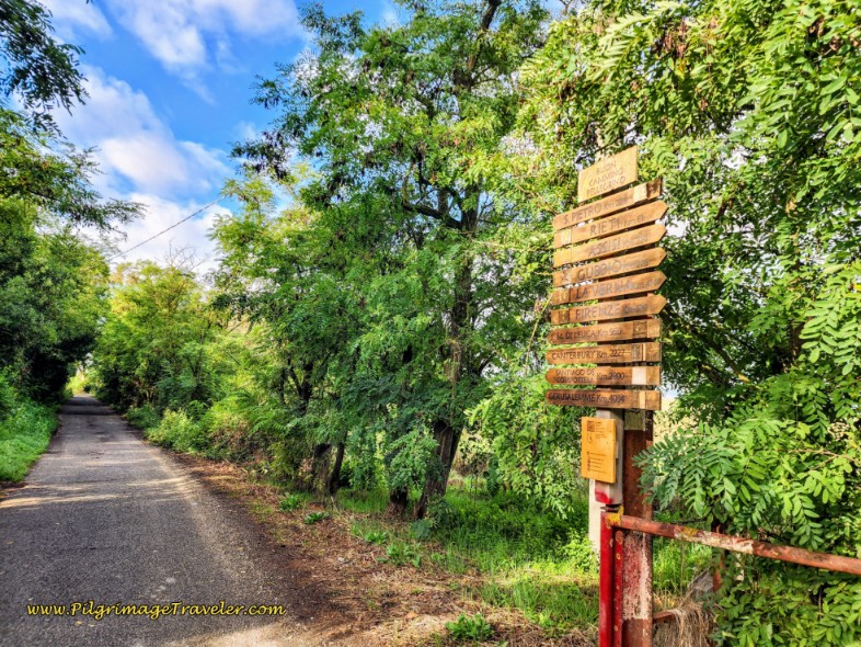 Way of St. Francis: Day Twenty-Two, Monterotondo to Monte Sacro - Pass Sentiero Natura Trailhead