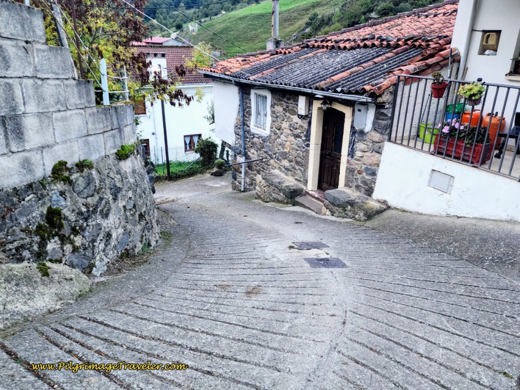 Road Descends Steeply into San Miguel