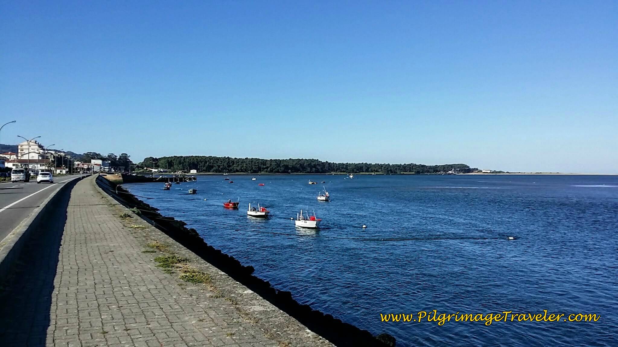 Along the Waterfront of the Minho River on the Avenida Doutor Dantas Carneiro on Day Nineteen, Camino Portugués