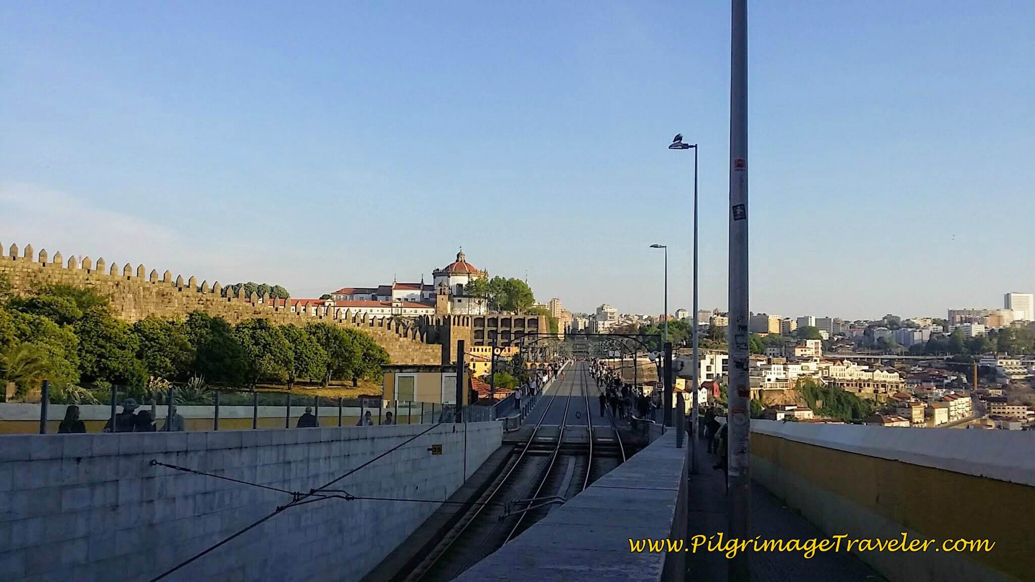 Mosteiro da Serra do Pilar from Luis I Bridge in Porto, Portugal