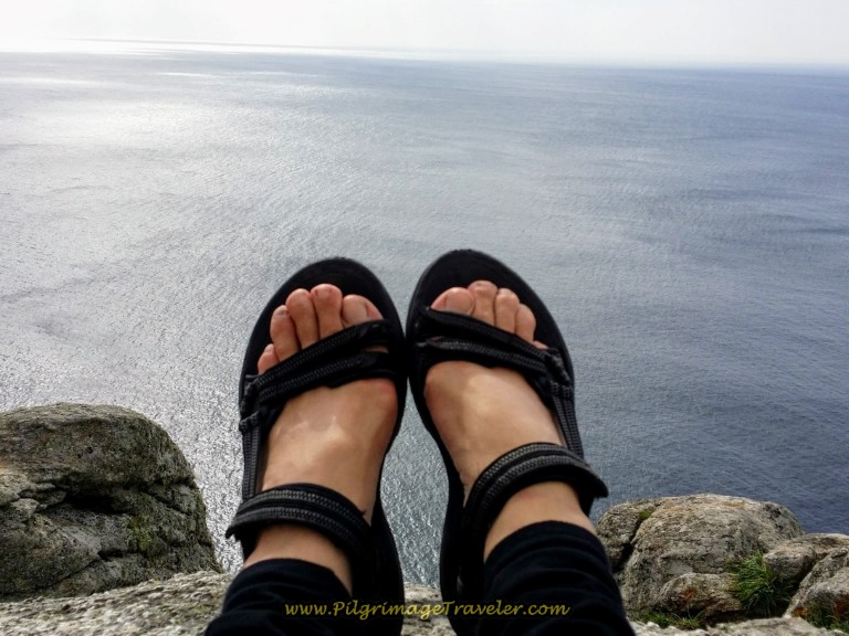 My Feet Dangling over the End of the World at Cabo Finisterre