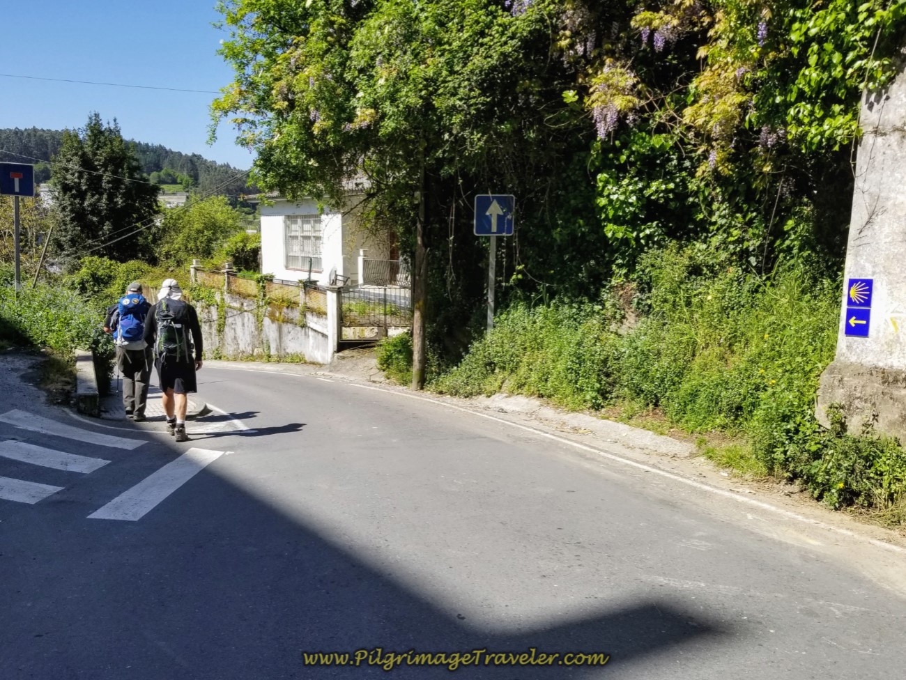 Leaving Betanzos on the Rúa Rollo on day five of the Camino Inglés