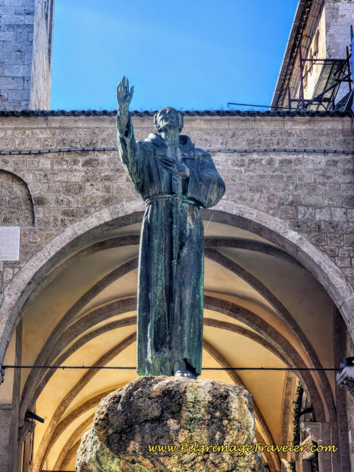 Way of St. Francis: Rieti, Italy - Statue of St. Francis, Duomo di Rieti