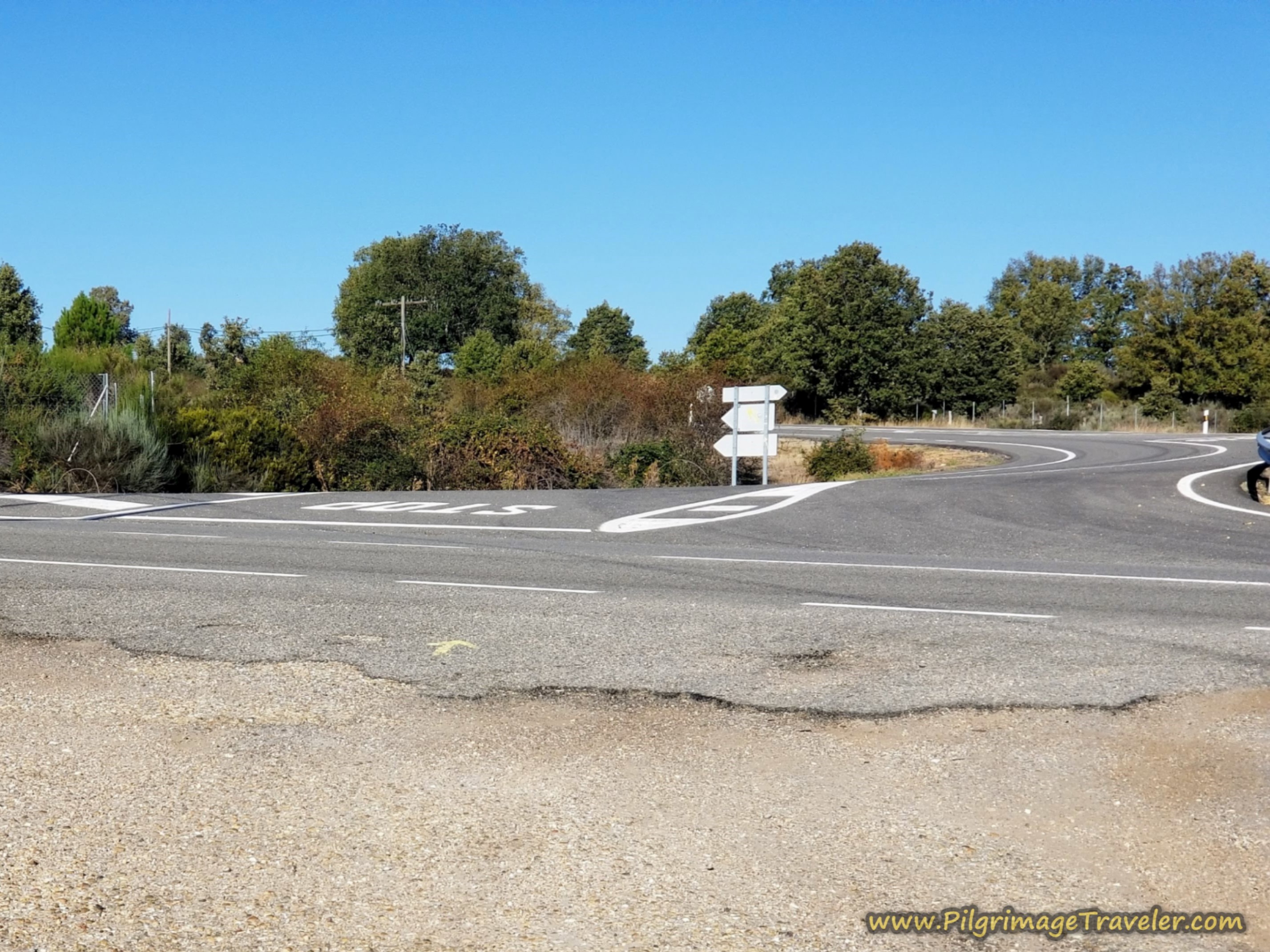 Cross Paved Road to Exit Lane Cross Paved Road to Exit Lane