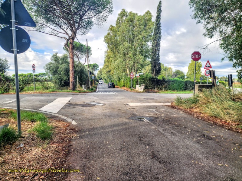 Way of St. Francis: Day Twenty-Two, Monterotondo to Monte Sacro - Crossroads with the Via Cesarina