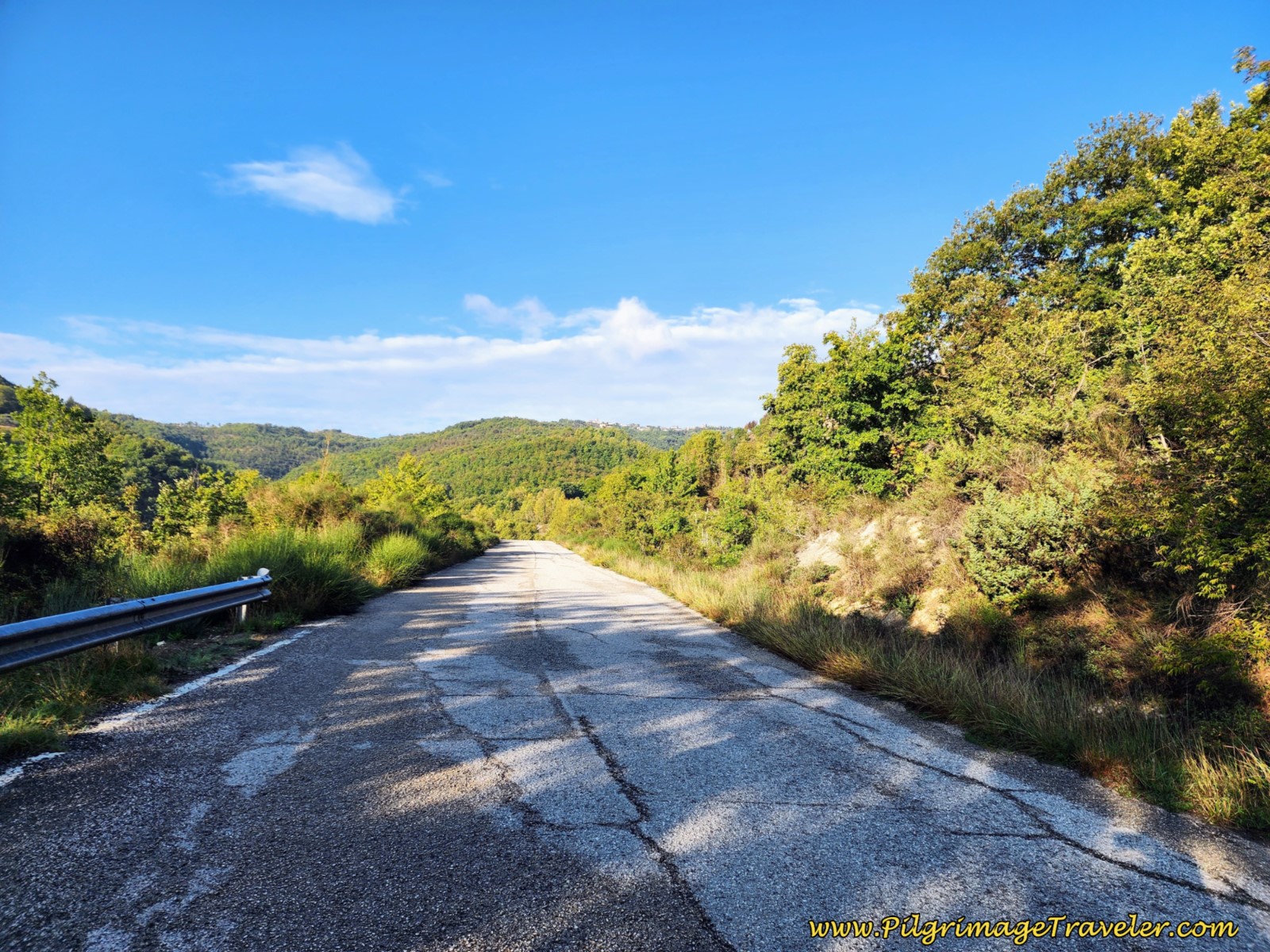 The Via Joins a Paved Road