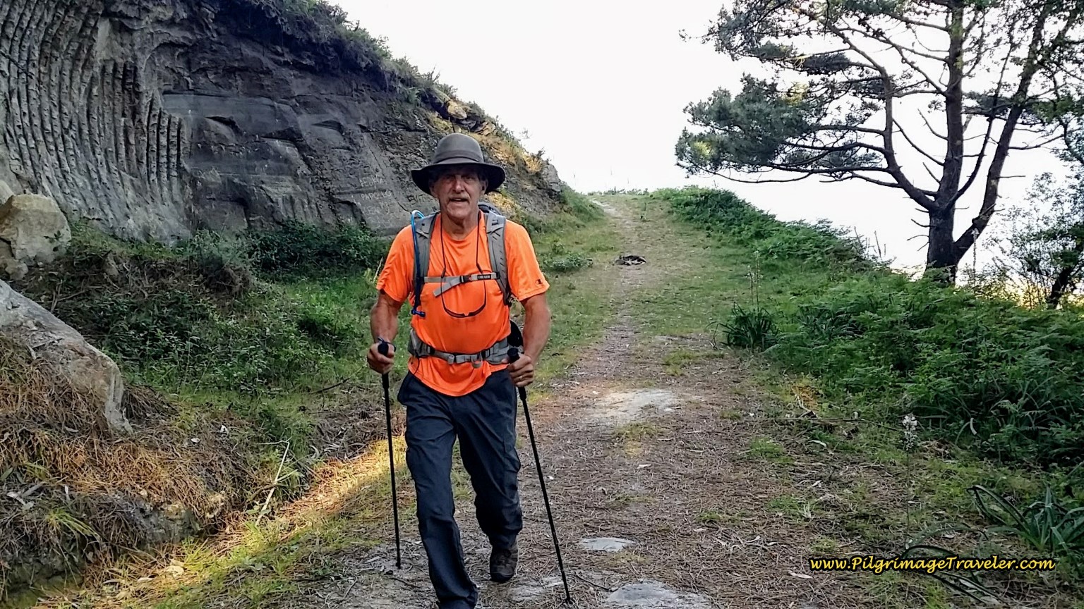 Rich Climbing on the Camiño da Portela on day twenty of the Portuguese Way, Coastal Route Rich Climbing on the Camiño da Portela