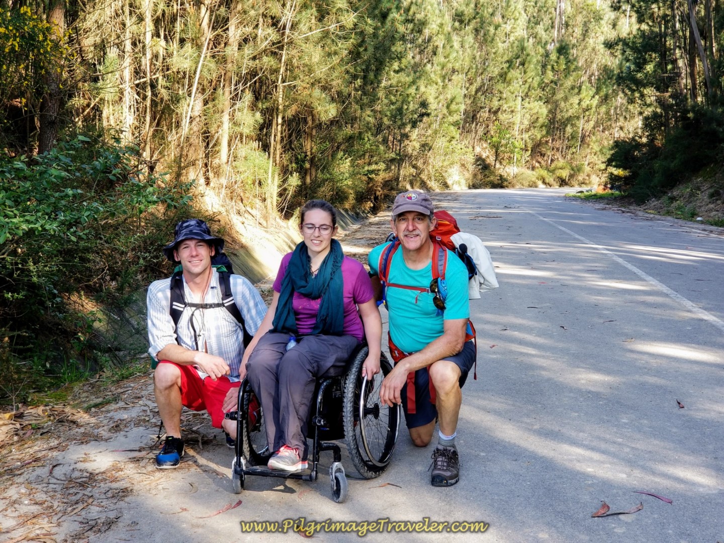 Matt, Magdalena and Rich on the Quiet Road