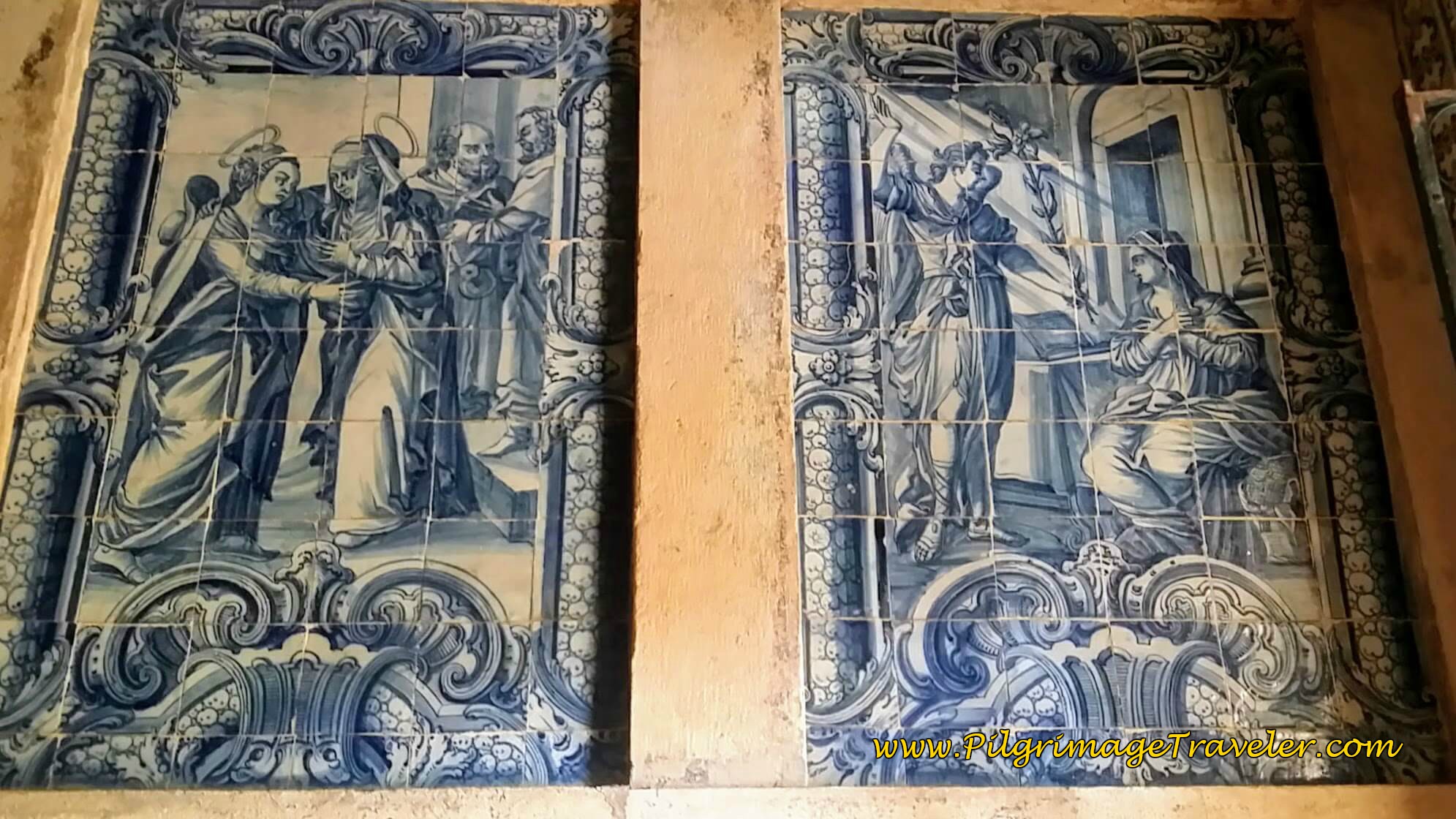 Azulejo Tile Murals inside Cloister, Convento de Cristo, Tomar