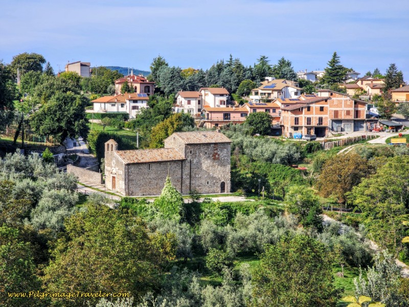 Way of St. Francis: Day Twenty, Poggio San Lorenzo to Ponticelli - Chiesa di San Martino at the entrance to Poggio Moiano