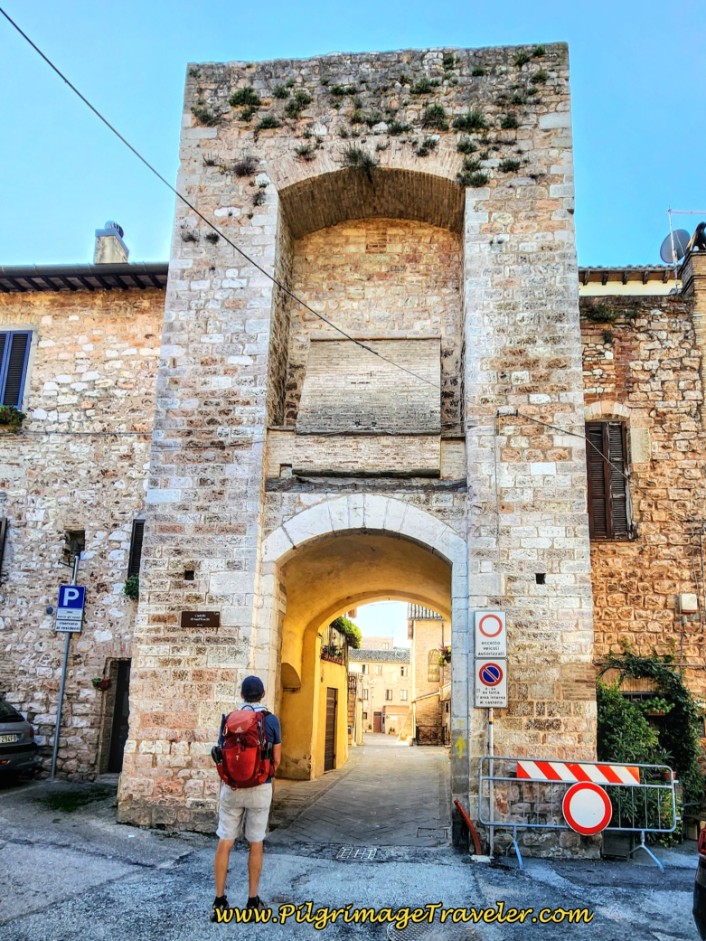 Way of St. Francis: Day Twelve, Spello to Trevi - 14th century Northern Gate into Sant'Eraclio