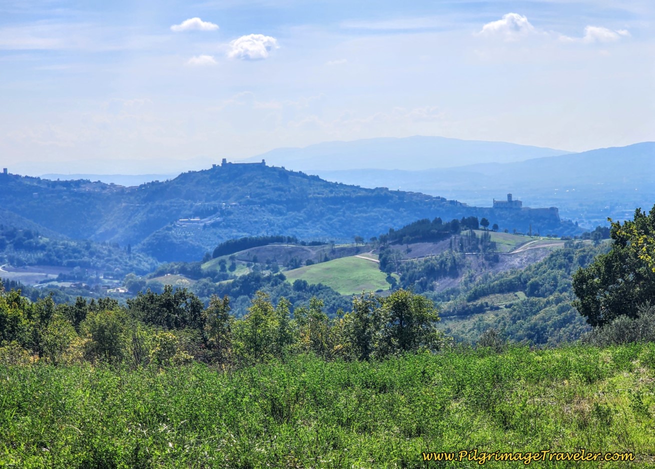 Open Views of Assisi, day ten, Way of St. Francis, Valfabbrica to Assisi