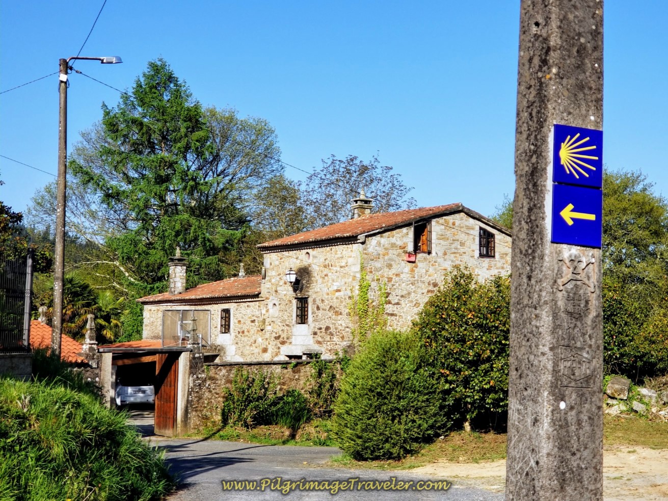 Quaint Stone Building Along the Sionlla Abaixo on day eight of the Camino Inglés