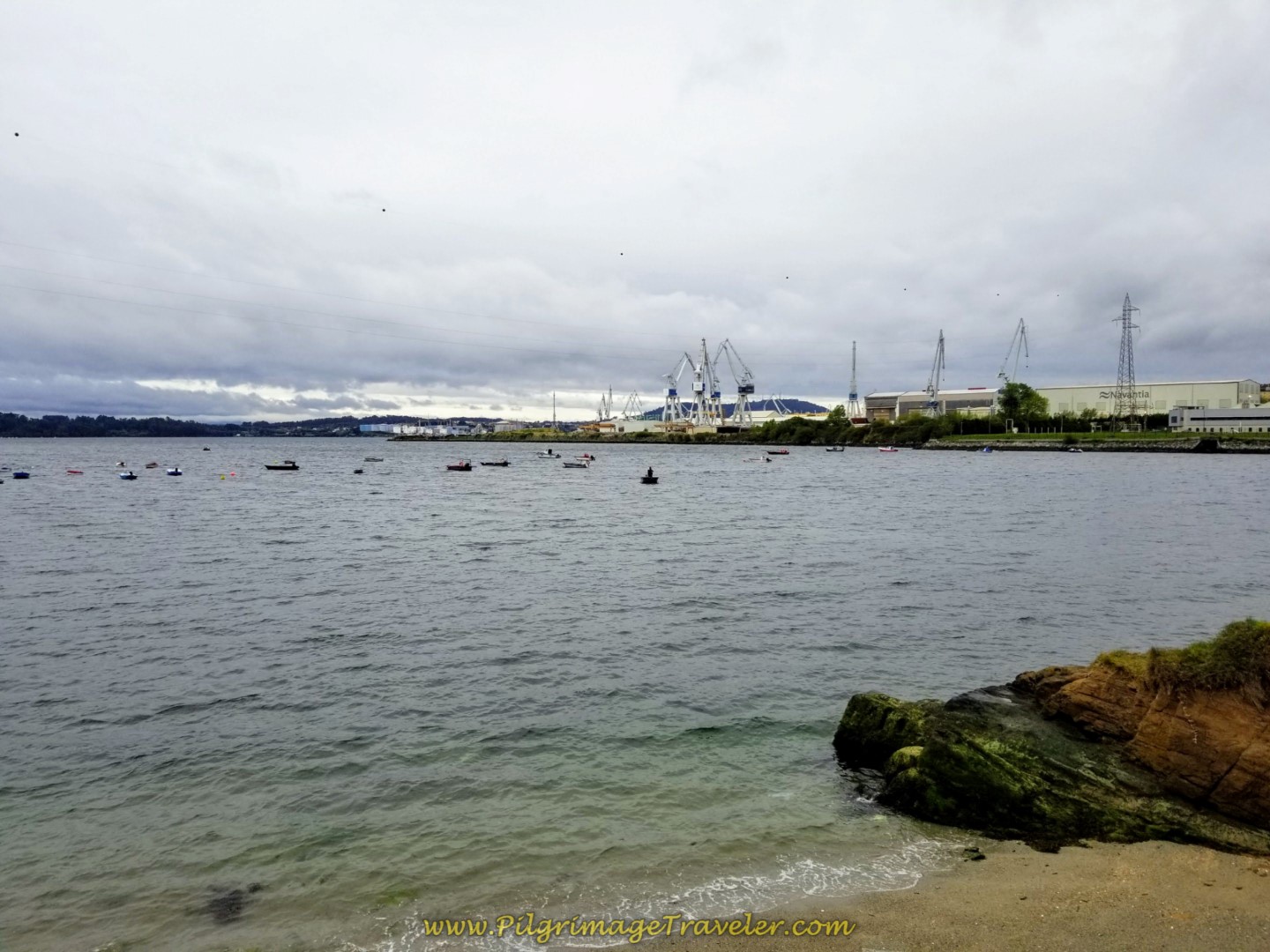 Waterfront View of Shipyards on day one of the Camino Inglés Waterfront View of Shipyards on day one of the Camino Inglés