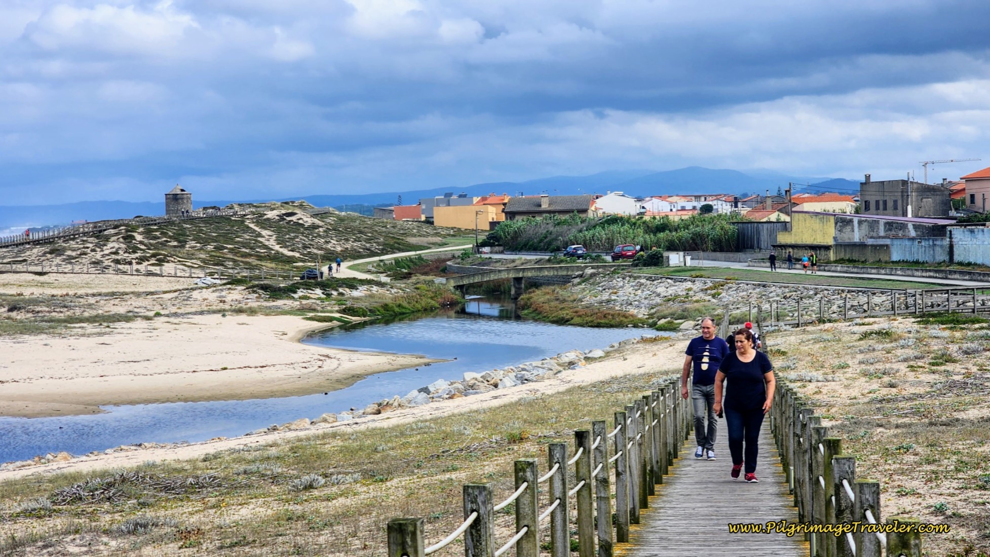Windmill at the Praia Aguçadoura Beach