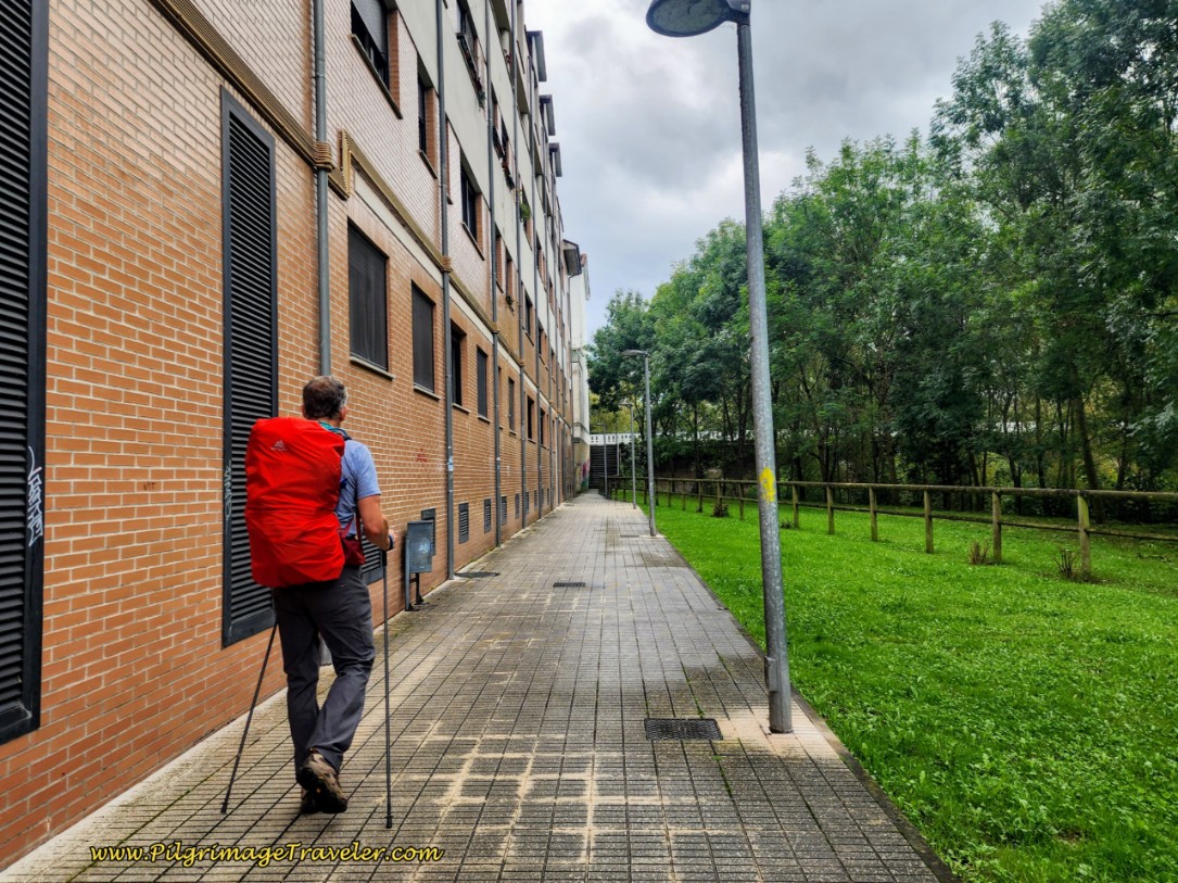 Paved Walkway to Stairway Ahead