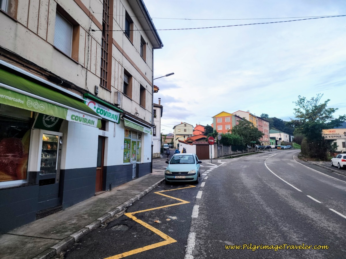 Leave the highway at the Coviran Supermercado