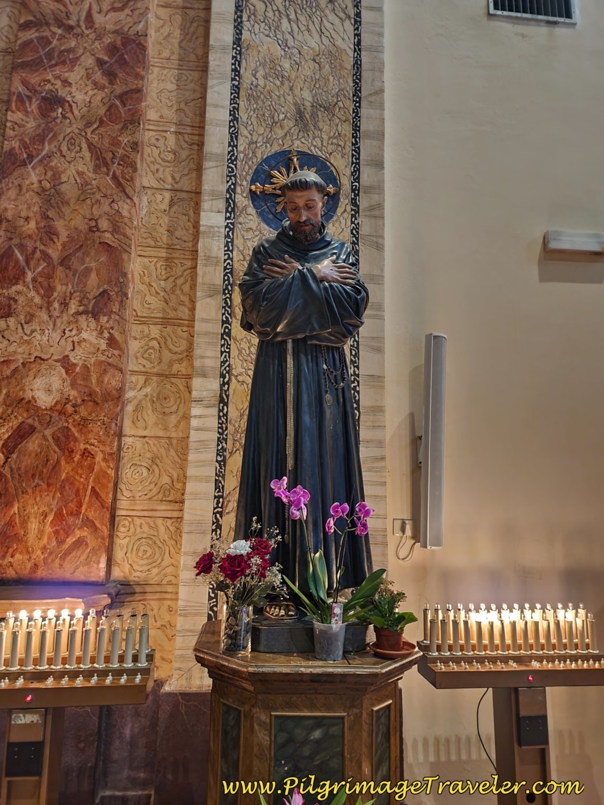 Statue of St. Francis, Chiesa di San Francesco, Gubbio Italy