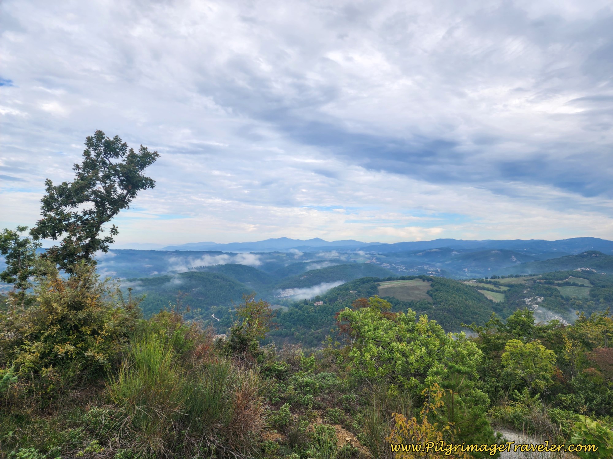 Viewpoint on Day Six, Way of St. Francis, Città di Castello to Pietralunga