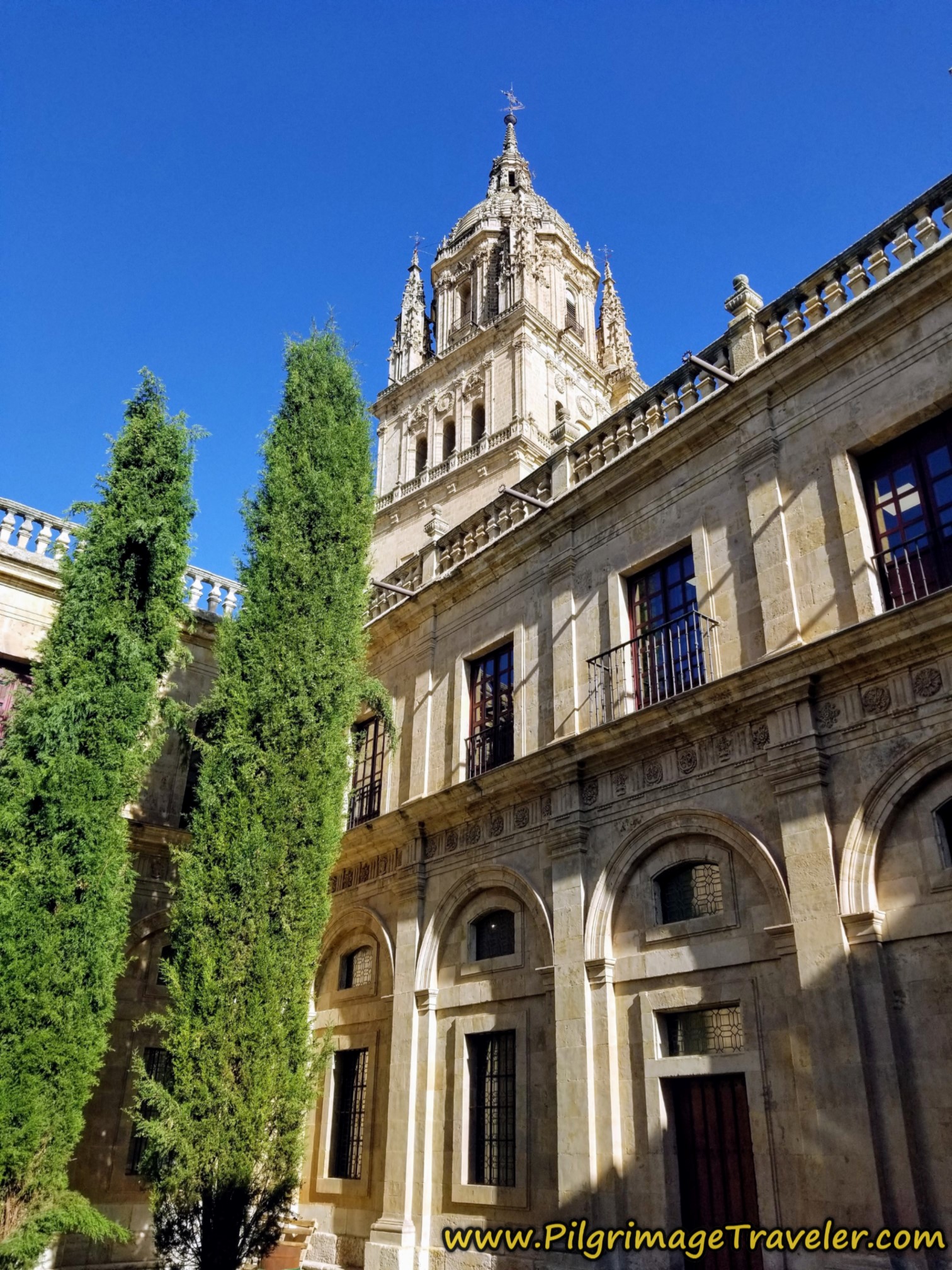 Cloister, Old Cathedral of Salamanca, view of Ieronimos Tower Cloister, Old Cathedral of Salamanca, view of Ieronimos Tower