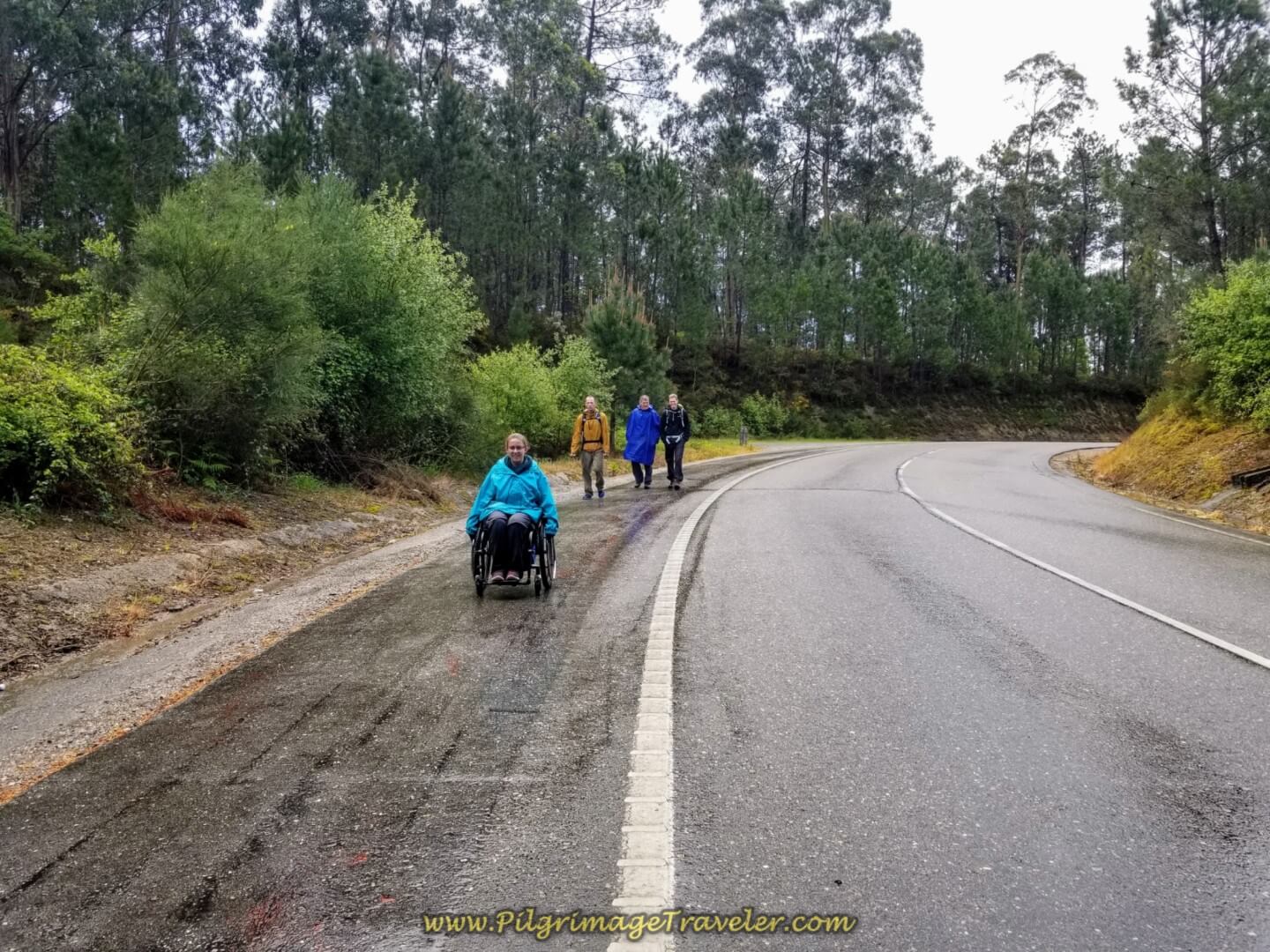 Easy Rolling Magdalena on the PO-342 on day twenty on the central route of the Portuguese Camino