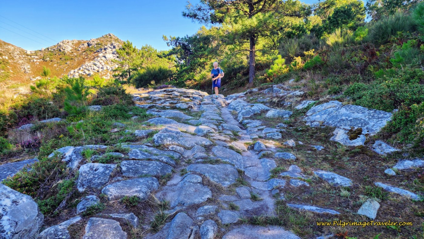 Wagon Ruts on the Pavers on the Camiño da Portela