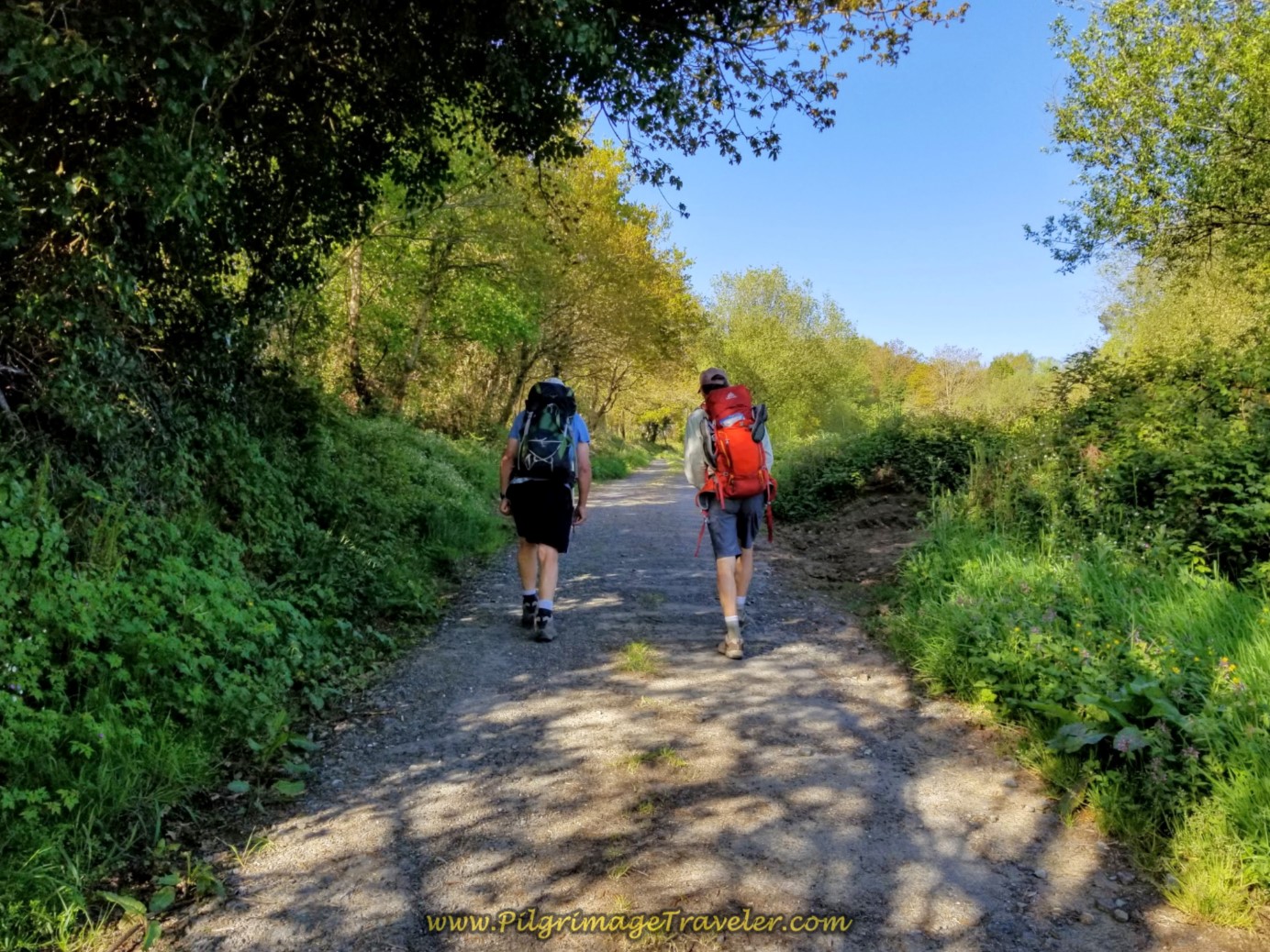 Rob and Rich on Gravel Lane on day six of the Camino Inglés