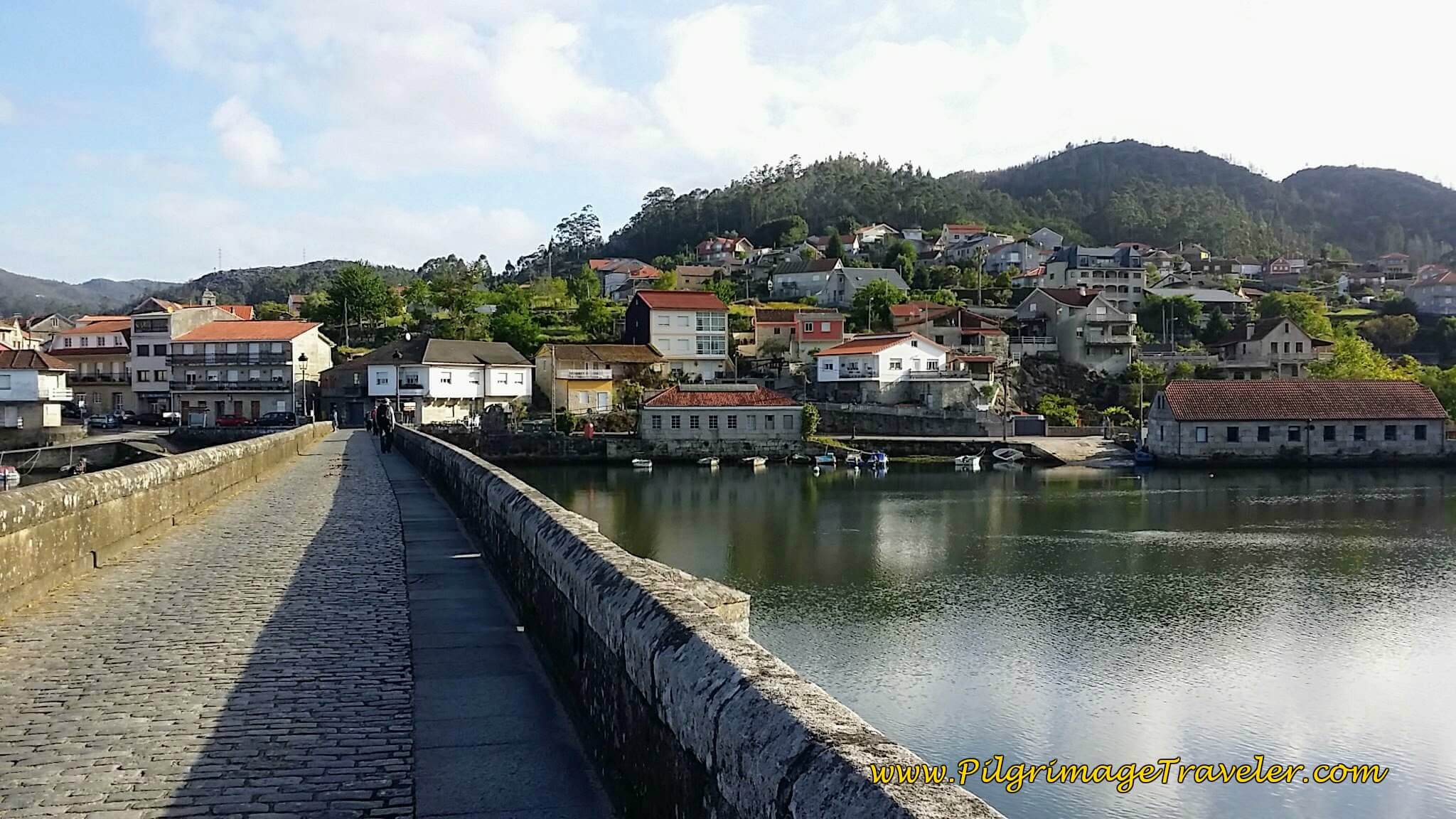 Crossing the Ponte Sampaio on day Twenty-two of the Camino Portugués, day twenty-two on the Camino Portugués