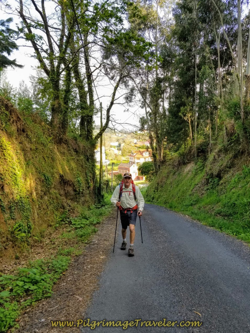 Rich Climbing on Steep Lane on day four of the Camino Inglés