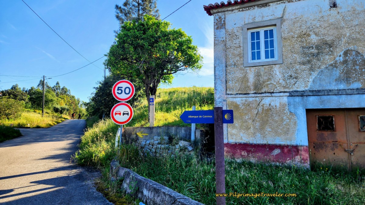 Signpost To Calvinos, Portugal