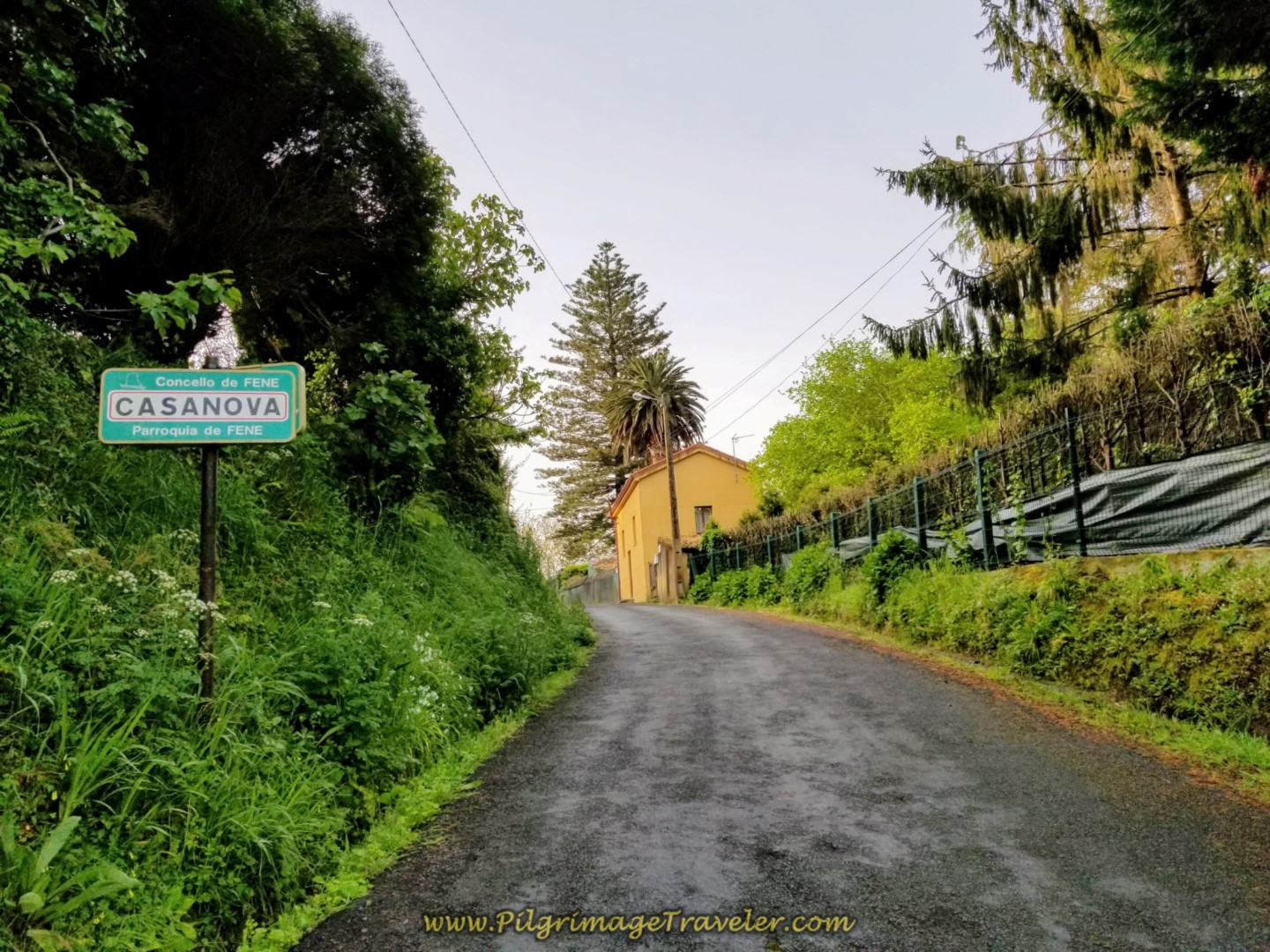 Left Turn Here Towards Casanova on day two of the Camino Inglés Left Turn Here Towards Casanova on day two of the Camino Inglés