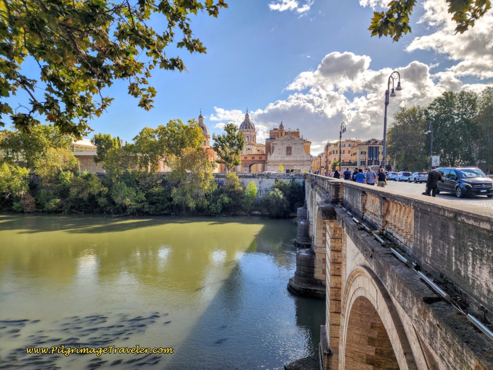 Way of St. Francis: Day Twenty-Three, Monte Sacro to Rome - Ponte Cavour and Twin Domes