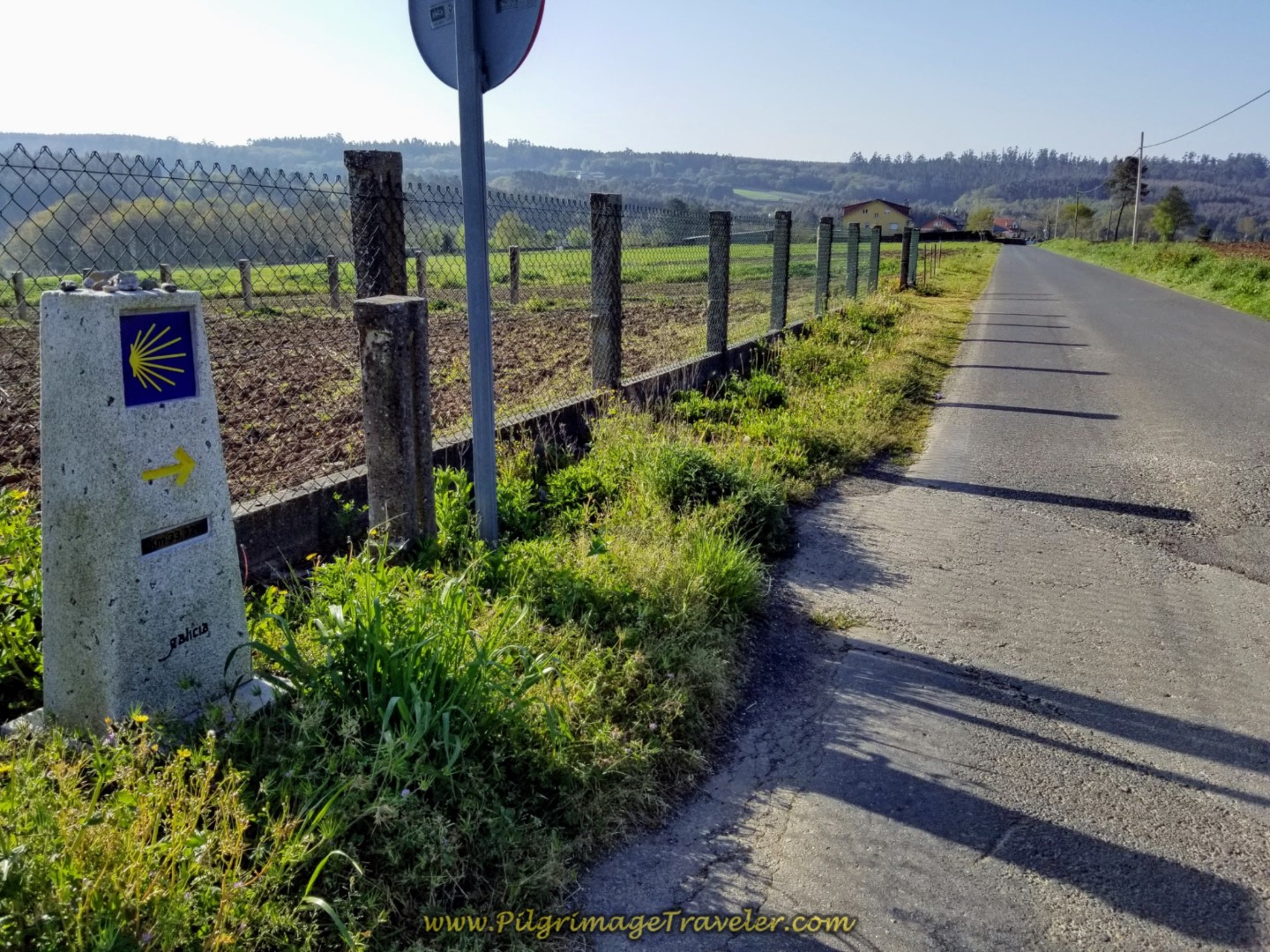 Leaving A Rúa on Day Seven of the Camino Inglés