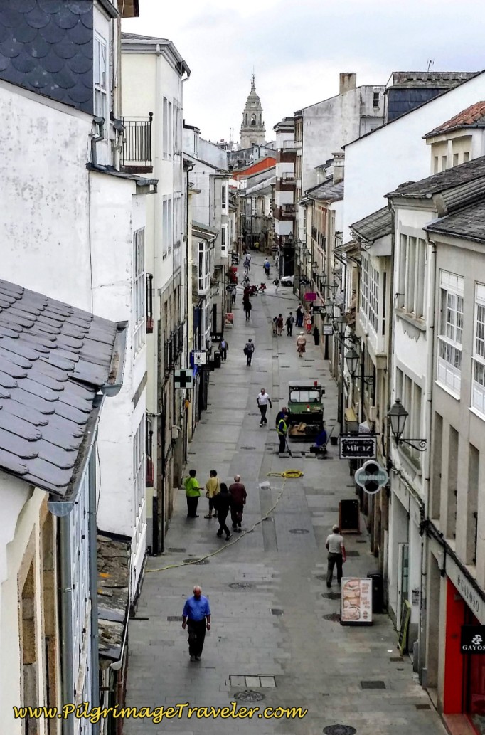 View of the Rúa Nova on the North Side