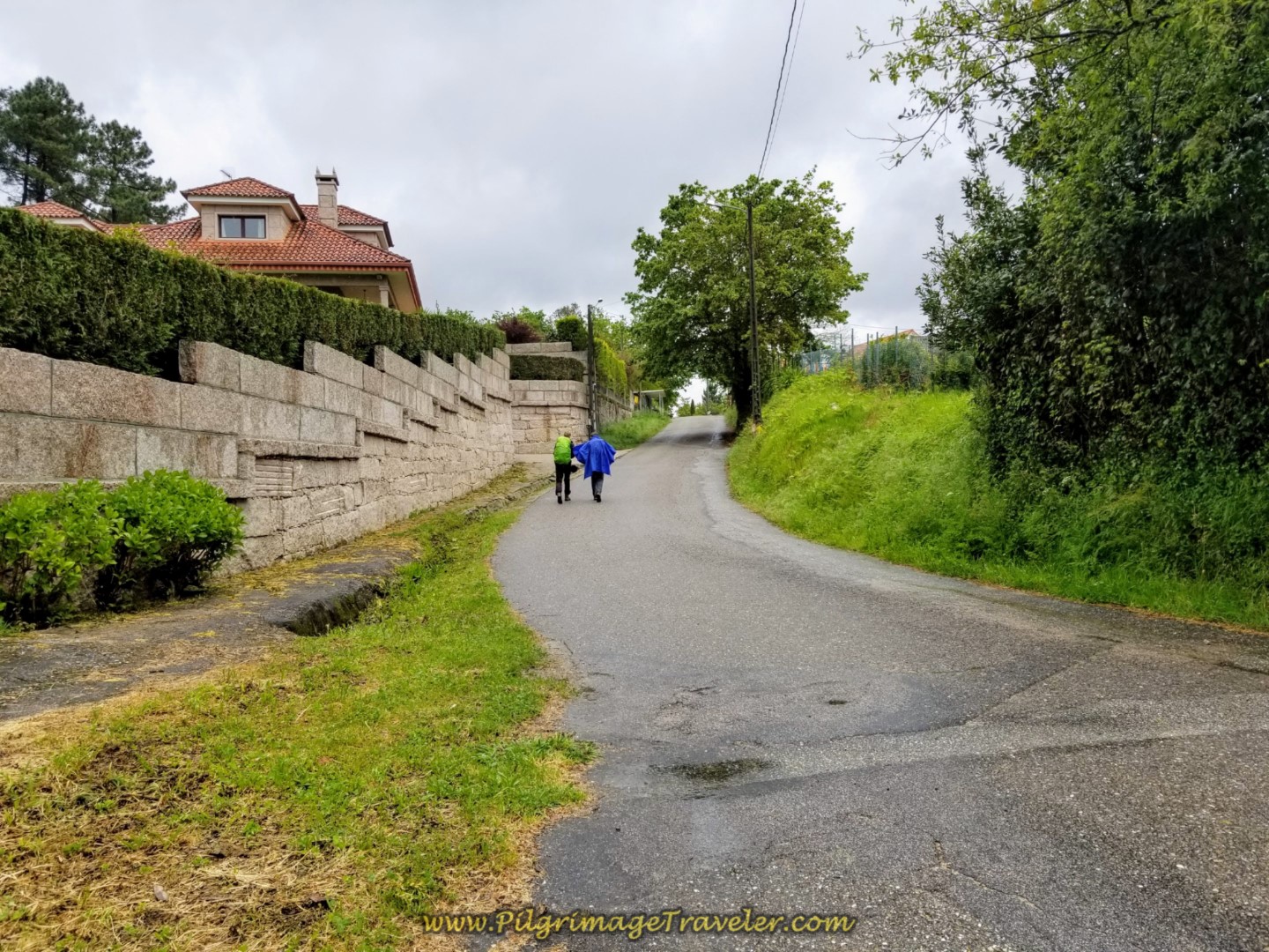 Uphill to Parque Cerdeiriñas on day twenty-one of the central route of the Portuguese Camino