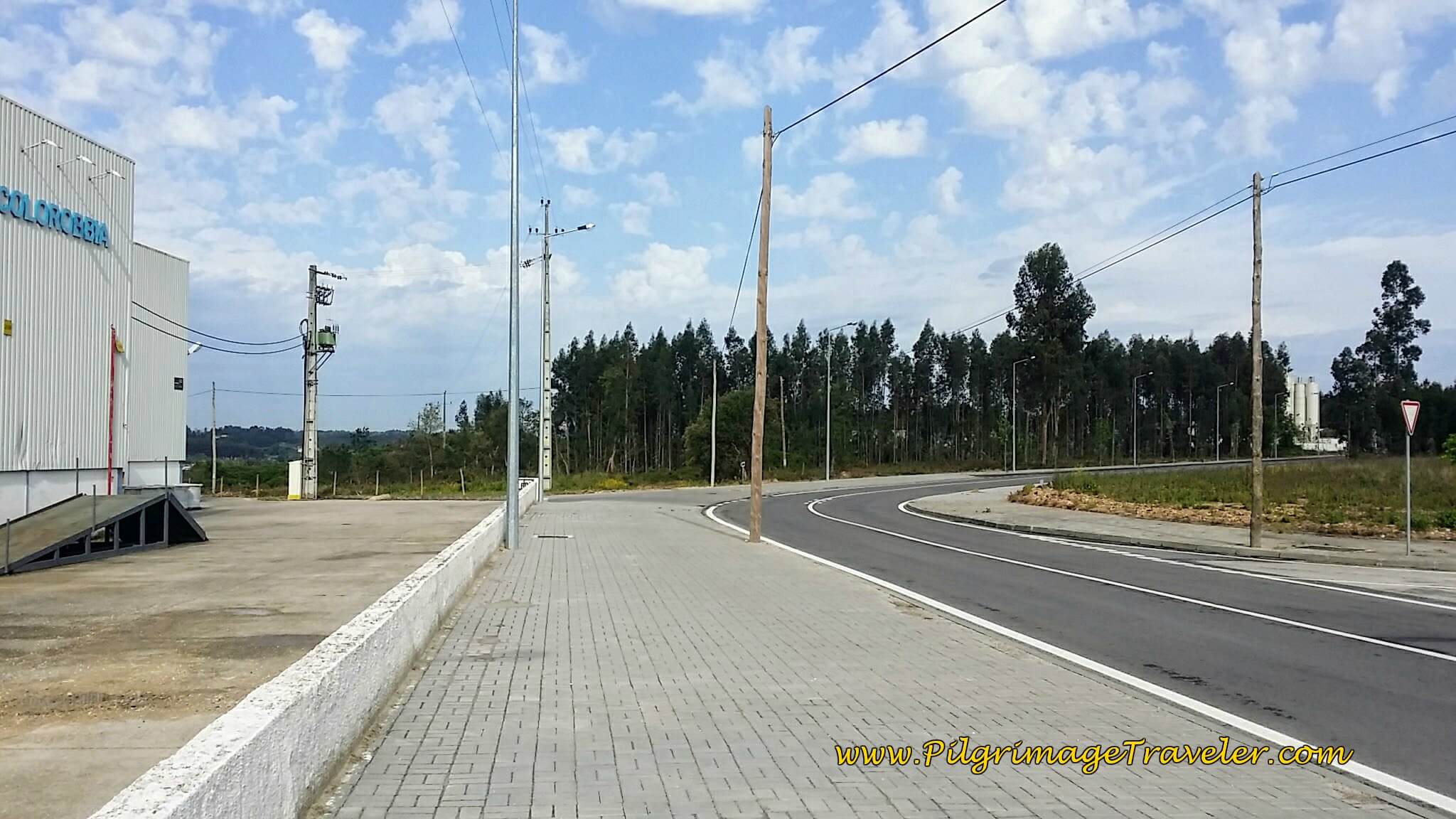 Walking Thru First Industrial Zone on the Rua Solidariedade on the Camino Portugués Walking Thru First Industrial Zone on the Rua Solidariedade on the Camino Portugués