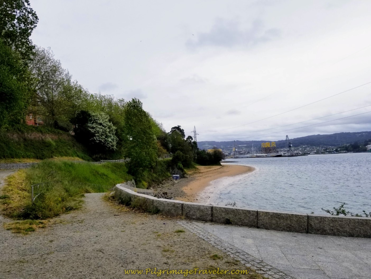 Turn Left Here After the Capela on day one of the Camino Inglés Turn Left Here After the Capela on day one of the Camino Inglés