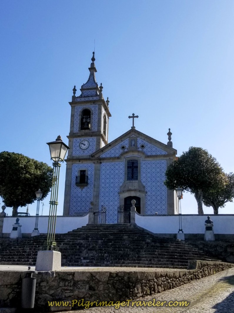 Azulejo-Tiled Igreja de Arcos on day sixteen on the Central Route of the Camino Portugués