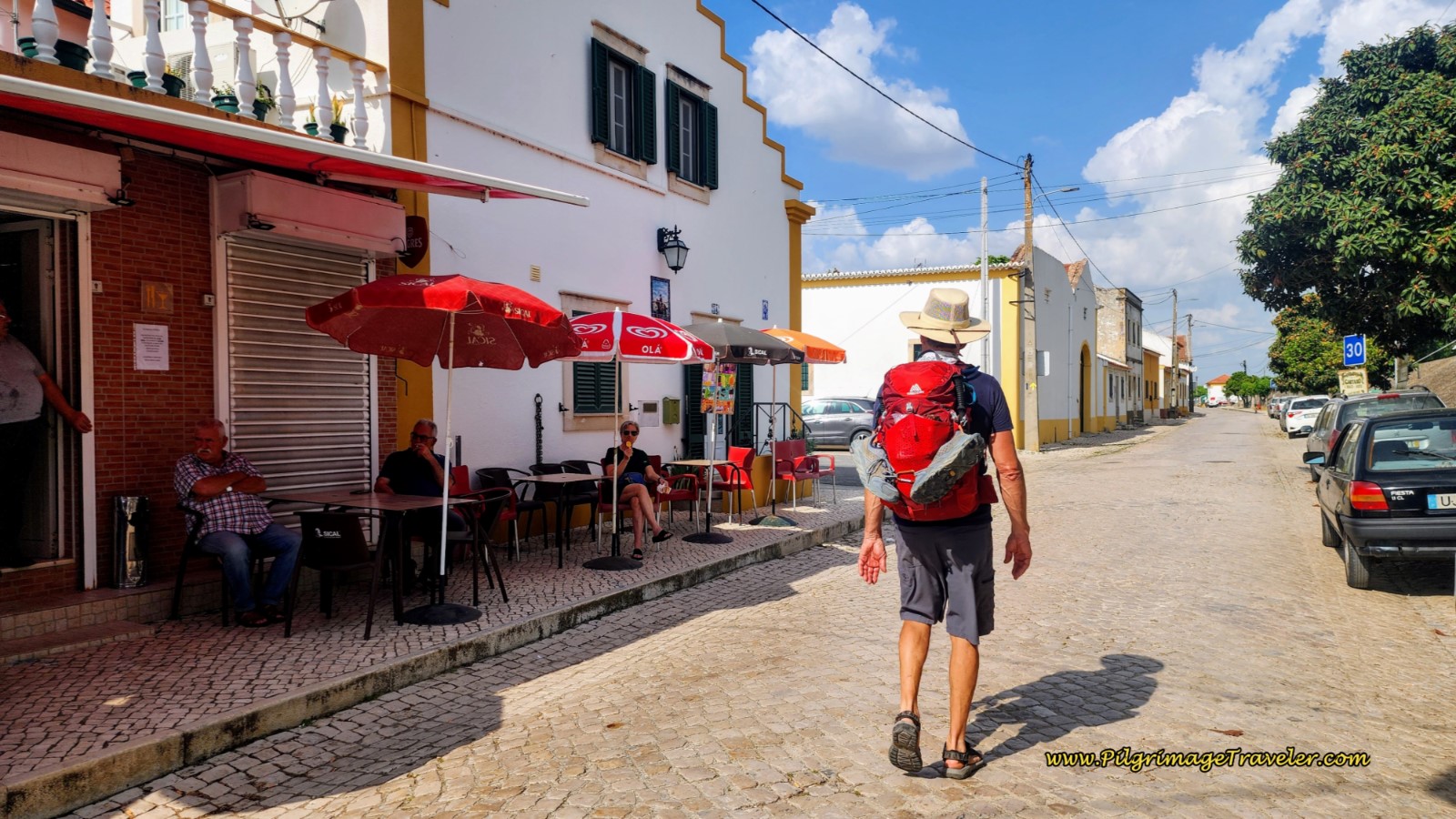 Walking Past a Café in Valada