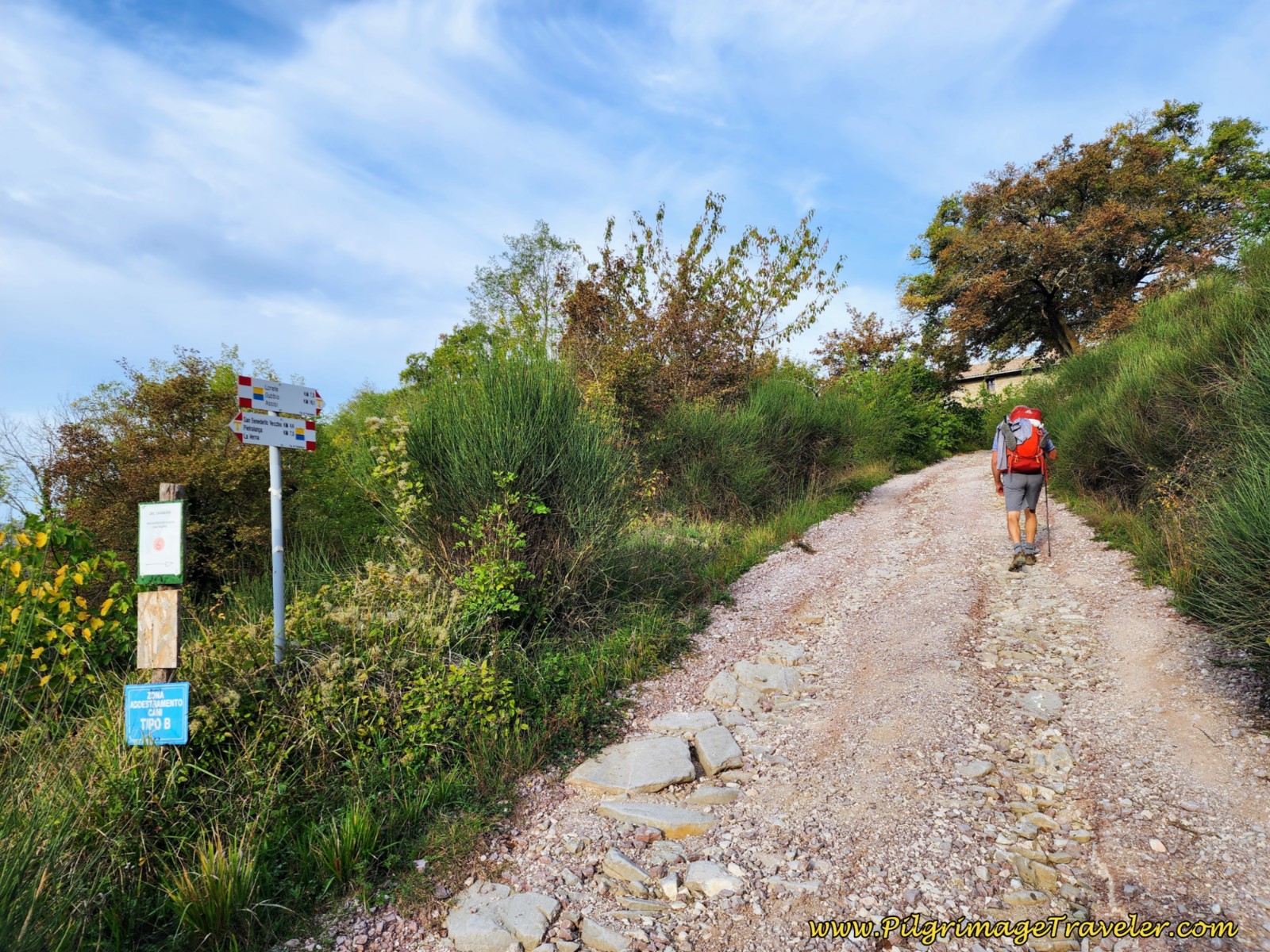 Climbing Steeply Before the Alto di Chiascio Climbing Steeply Now Before the Alto di Chiascio