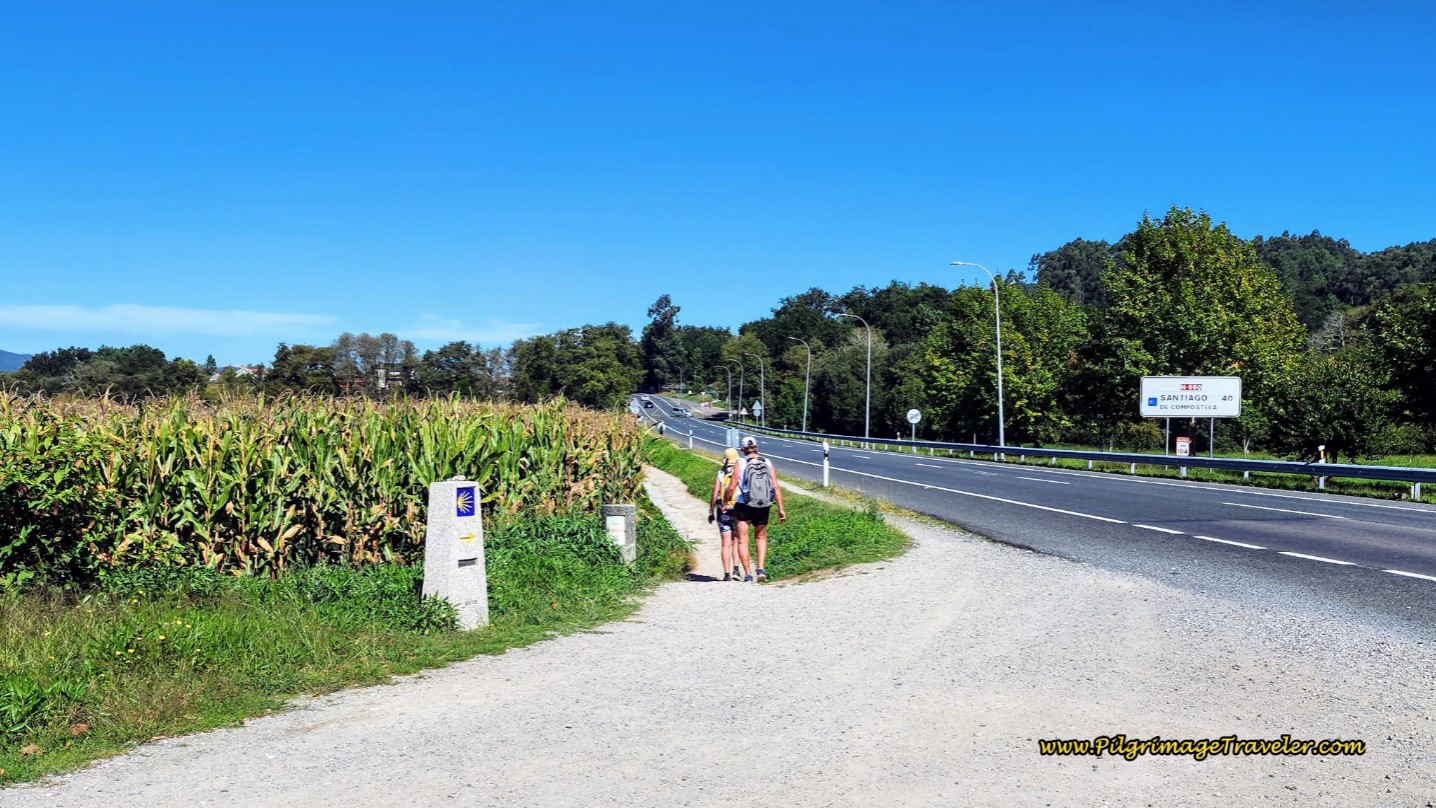 Join the N-550 Highway and Turn Left on day twenty-three, Camino Portugués Join the N-550 Highway and Turn Left