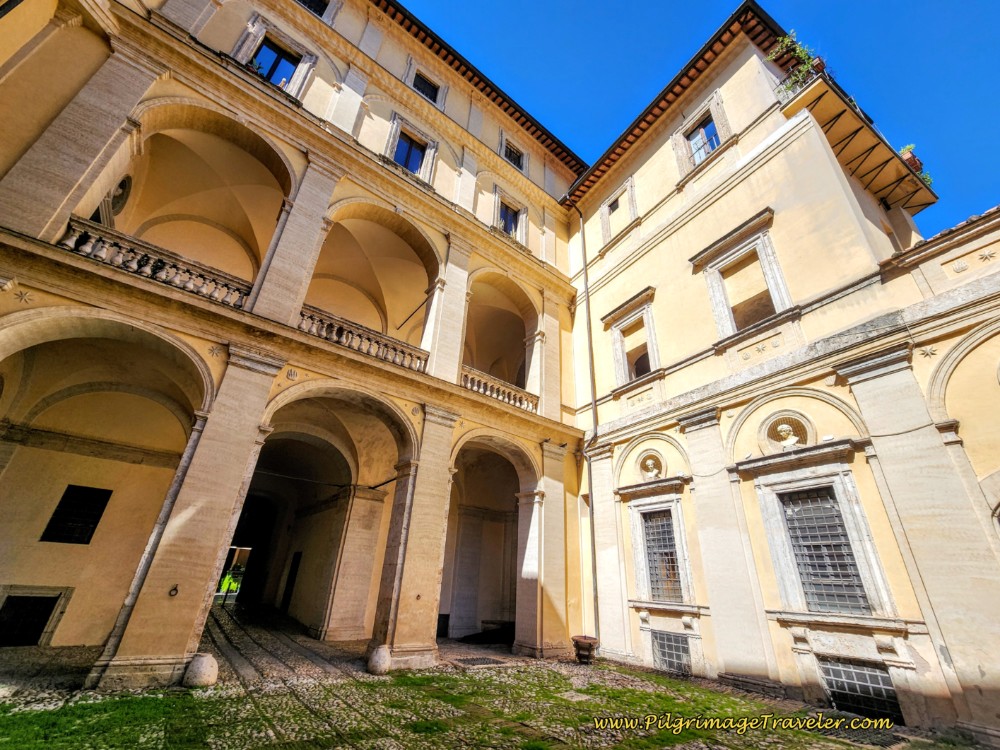 Way of St. Francis: Rieti, Italy - Palazzo Vecchiarelli Courtyard
