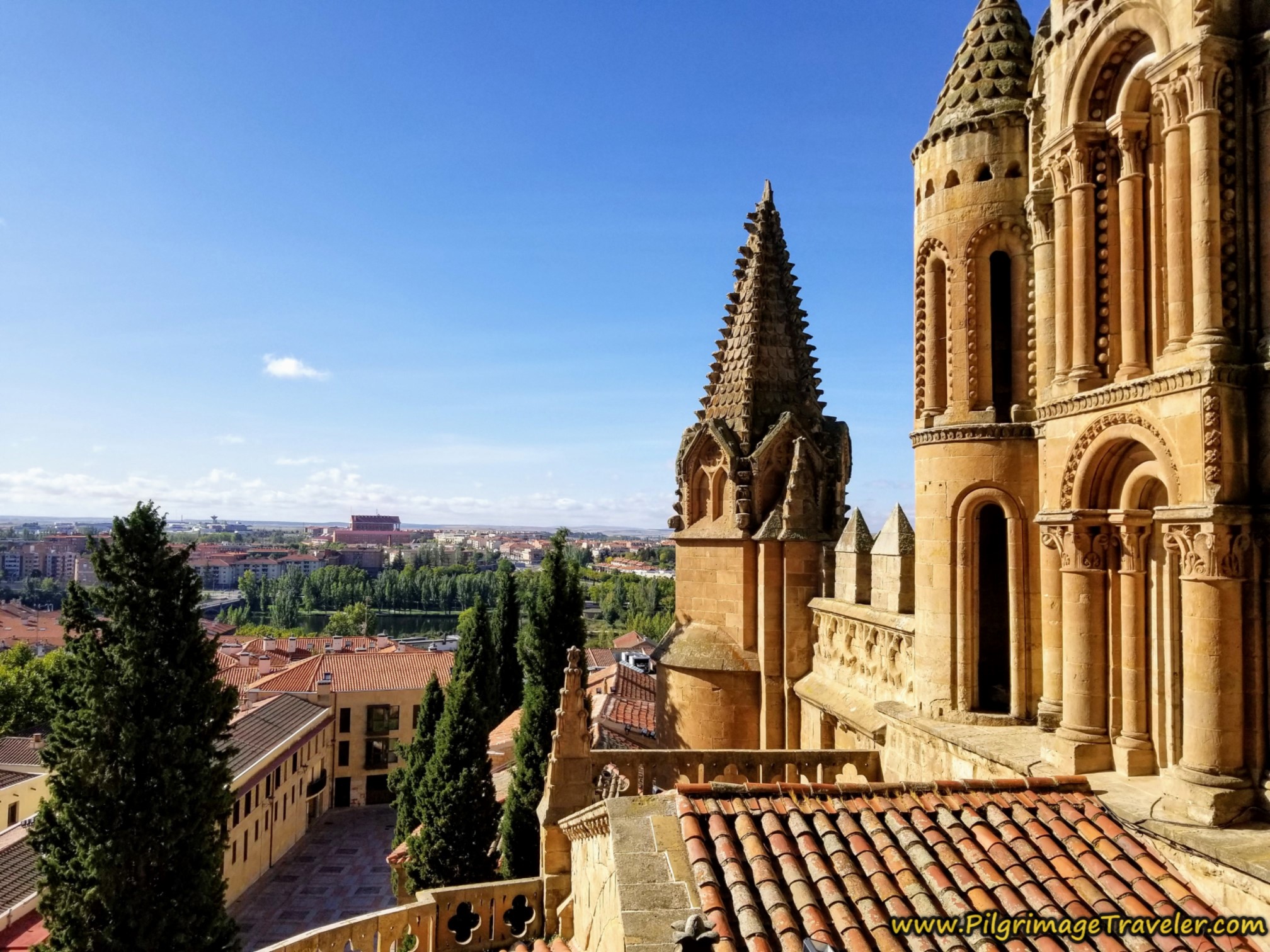 Rooftop View of Salamanca Towards the River, from the Ieronimos Tower tour
