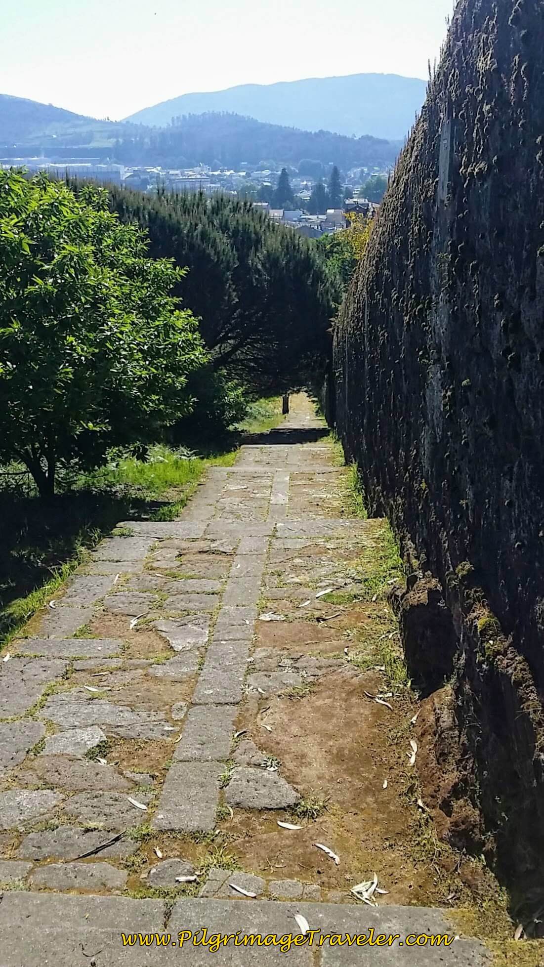 The View Back Down to Padrón From the Stairs to Santiaguiño do Monte on Day Twenty-Four, Portuguese Way